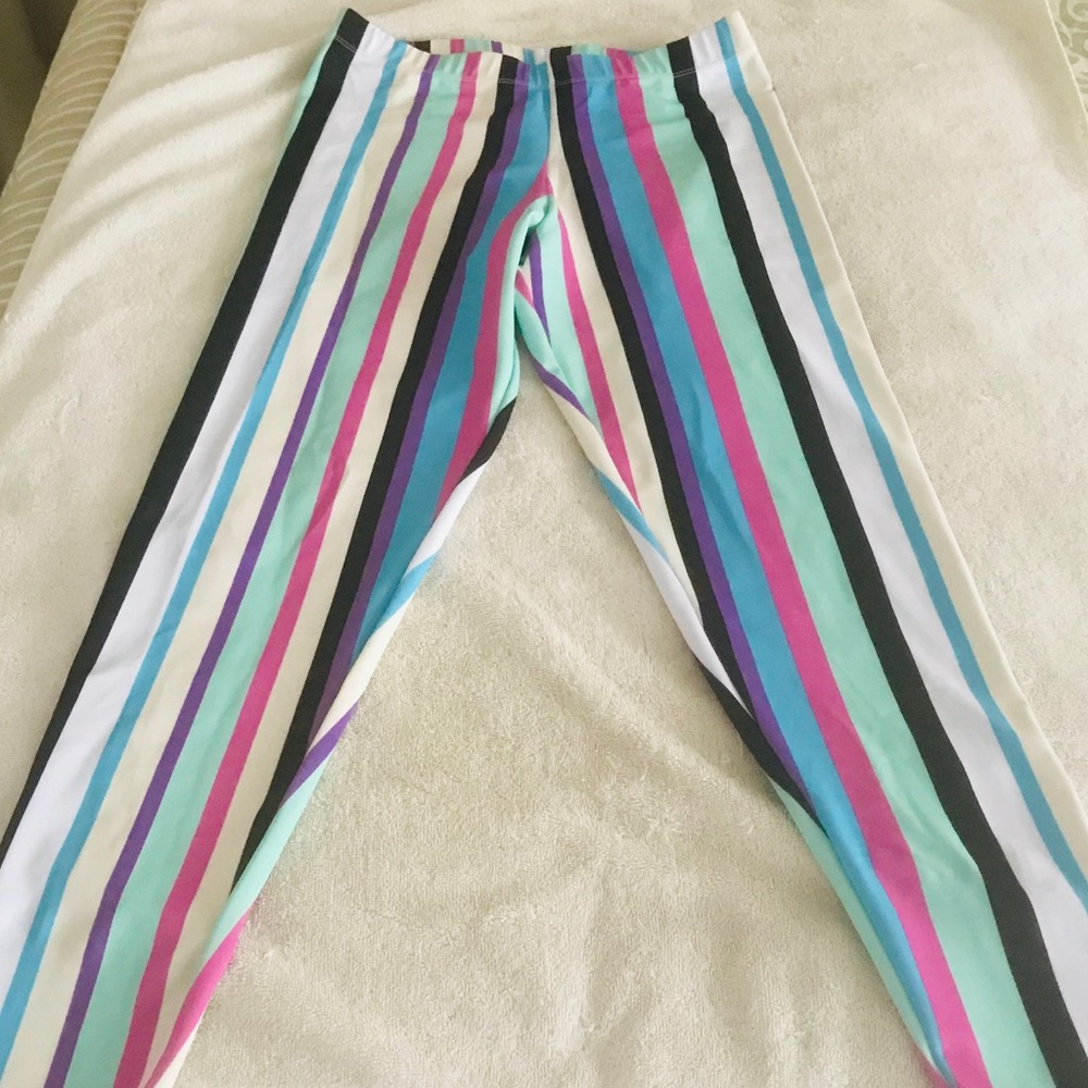 Redbubble Striped Leggings